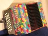 Canarino B system button accordion - multicolour